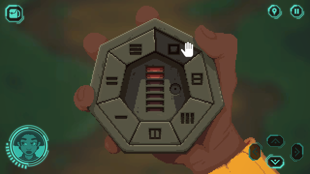 A stylized image of a vintage CRT screen displaying abstract geometric patterns and a ghostly alien silhouette